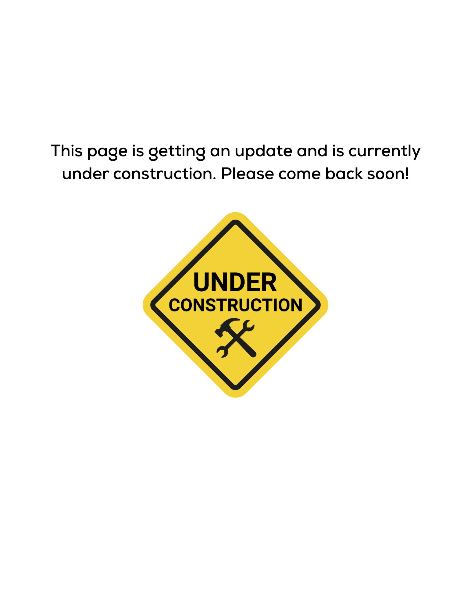 an under construction sign